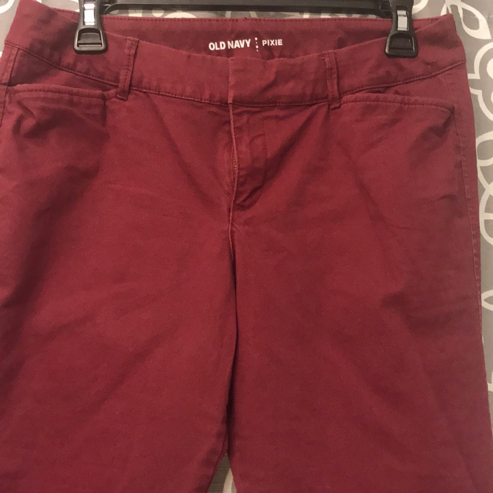 Wine pixie pants